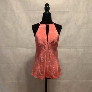 INC Pink Paisley Print Halter Tank Top